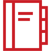 Red address book icon